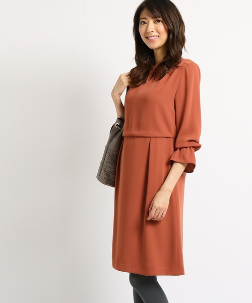 セール 袖ふわキーネックワンピース 545 18 02 をセール価格で購入できます World 洗える Select ワンピース ドレス 袖ふわキーネックワンピース ワンピース Sunauna スーナウーナ のファッション 直売新作の