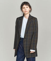 BEAUTY&YOUTH UNITED ARROWS | BY ソリッド＆チェック1ボタンジャケット ◆(テーラードジャケット)
