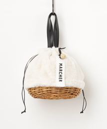 MARCHER | MARCHER エコファー 巾着カゴバック(かごバッグ)