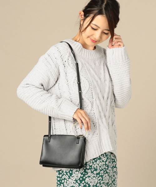 Doux archives（ドゥアルシーヴ）の「ケーブルモールニット（ニット/セーター・レディース・ネイビー/グレー/アイボリー・FREE）」の3枚目の写真