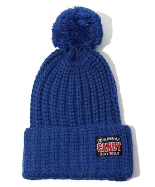 Candy Stripper（キャンディストリッパー）の「CANDY-COLORED KNIT CAP（ニットキャップ/ビーニー・レディース・ブラック/ブルー/ネイビー/ラベンダー/ボルドー/オレンジ・FREE）」の4枚目の写真