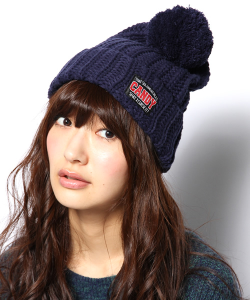Candy Stripper（キャンディストリッパー）の「CANDY-COLORED KNIT CAP（ニットキャップ/ビーニー・レディース・ブラック/ブルー/ネイビー/ラベンダー/ボルドー/オレンジ・FREE）」の10枚目の写真