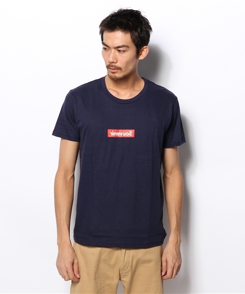 WHO'S WHO gallery（フーズフーギャラリー）の「【rinevuos】BOX TEE（Tシャツ/カットソー・メンズ・ホワイト/ネイビー・MEDIUM/LARGE）」の3枚目の写真