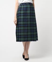 O'Neil of Dublin ミモレ丈 リネンキルトスカート レギュラー 73cm