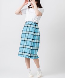 O'Neil of Dublin ミモレ丈 リネンキルトスカート レギュラー 73cm