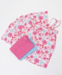 KP DECO | フラワー＆リボンプリント サンドレス浴衣(浴衣)