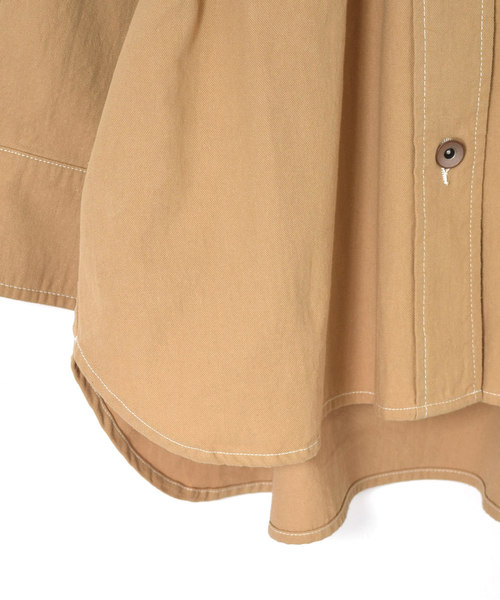 w closet(ダブルクローゼット)の「ビッグシルエットコットンツイルシャツ(シャツ/ブラウス・レディース・キナリ/ベージュ/ケミカルウォッシュ・FREE)」の21枚目の写真