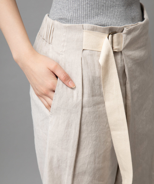 Munich（ミューニック）の「ストレッチバイオリネンハーフパンツ（その他パンツ・レディース・ブラック/グレー/ナチュラル/キャメル・S/M/XS）」の9枚目の写真