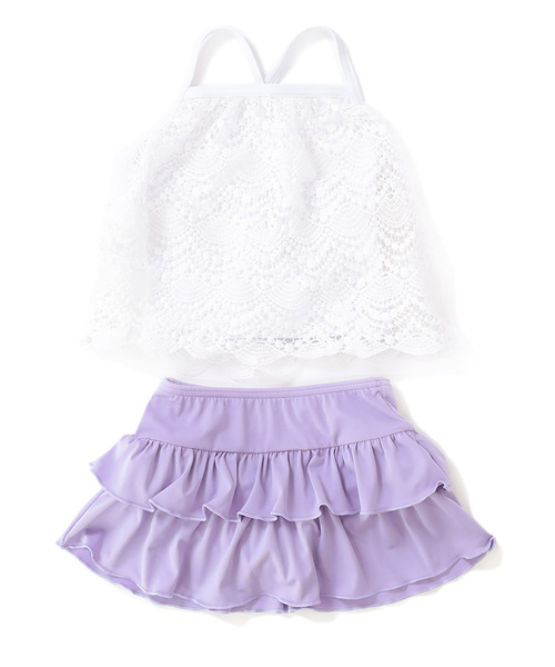 devirock（デビロック）の「レースキャミソールセパレート水着（水着・キッズ・ネイビー/ホワイト系その他/ホワイト系その他2・110cm/100cm/120cm/130cm/140cm/150cm）」の12枚目の写真