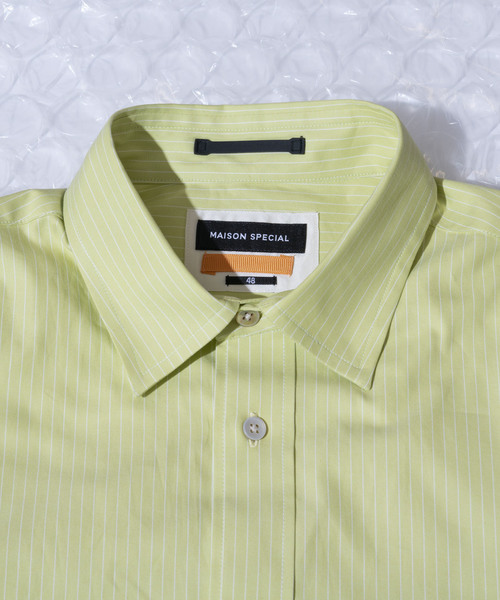 MAISON SPECIAL(メゾンスペシャル)の「プライムスーパービッグサイズストライプシャツ 【MAISON SPECIAL/メゾンスペシャル】(シャツ/ブラウス・メンズ・イエロー/サックスブルー・48/46)」の8枚目の写真