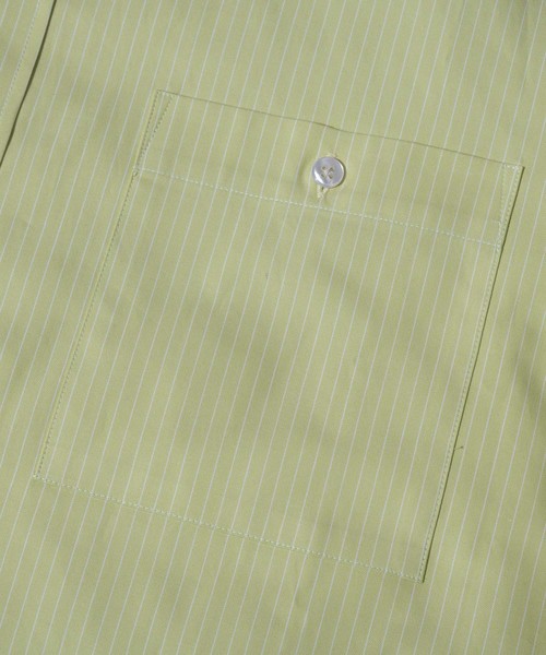 MAISON SPECIAL(メゾンスペシャル)の「プライムスーパービッグサイズストライプシャツ 【MAISON SPECIAL/メゾンスペシャル】(シャツ/ブラウス・メンズ・イエロー/サックスブルー・48/46)」の6枚目の写真