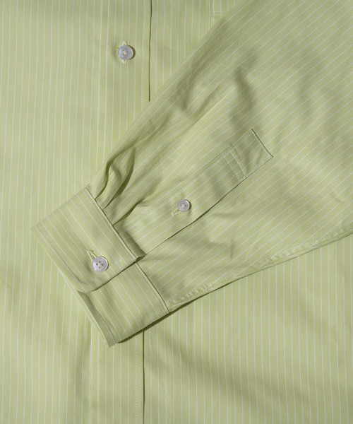 MAISON SPECIAL(メゾンスペシャル)の「プライムスーパービッグサイズストライプシャツ 【MAISON SPECIAL/メゾンスペシャル】(シャツ/ブラウス・メンズ・イエロー/サックスブルー・48/46)」の5枚目の写真