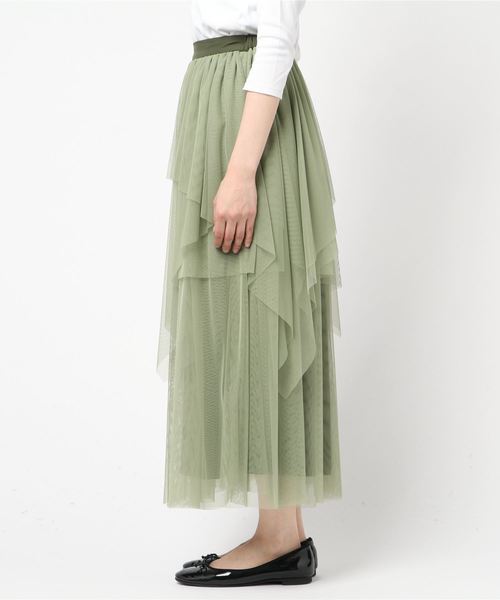 American Vintage（アメリカンヴィンテージ）の「DREAMY TULLE SKIRT（スカート・レディース・グリーン・FREE）」の3枚目の写真