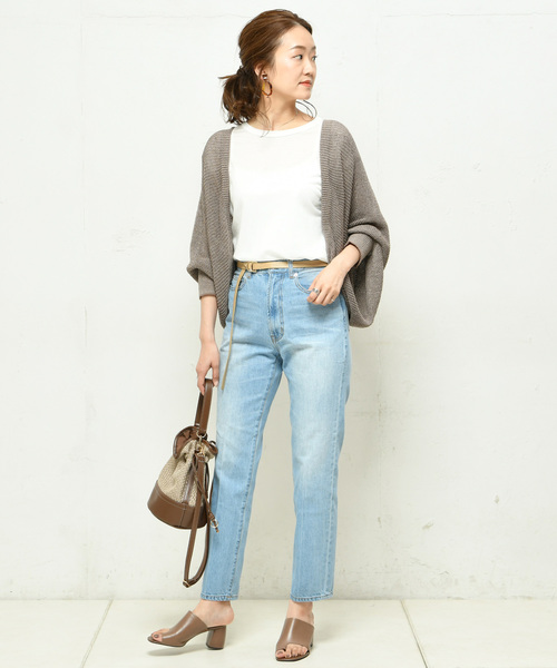 DouDou（ドゥドゥ）の「畦ボレロカーディガン（カーディガン/ボレロ・レディース・ベージュ/モカ・FREE）」の10枚目の写真