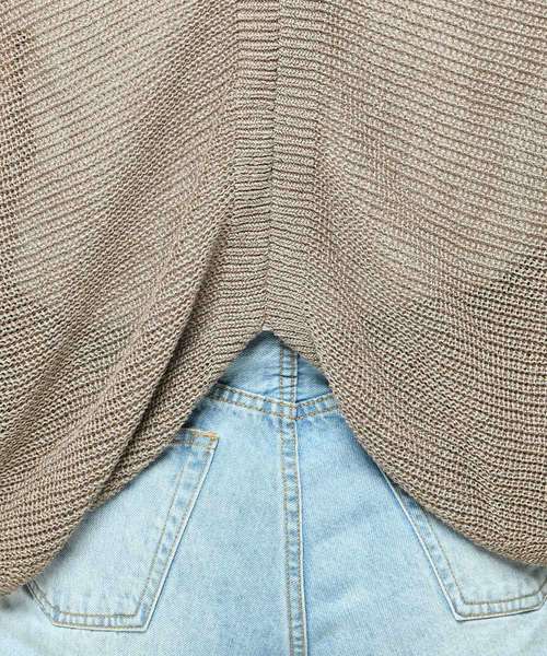 DouDou（ドゥドゥ）の「畦ボレロカーディガン（カーディガン/ボレロ・レディース・ベージュ/モカ・FREE）」の8枚目の写真