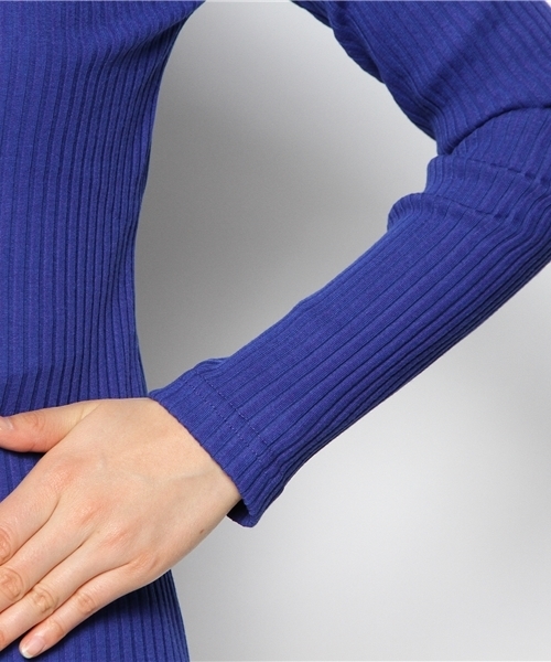 Kastane（カスタネ）の「【Kastane】リブプルオーバー（Tシャツ/カットソー・レディース・ブラック/ホワイト/ブルー・FREE）」の10枚目の写真