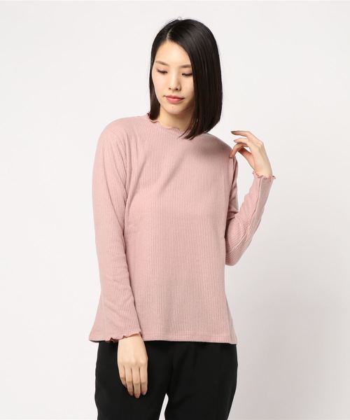 BELLUNA（ベルーナ）の「起毛素材メロウネックプルオーバー（Tシャツ/カットソー・レディース・ホワイト/ライトグレー/ブラック/ピンク・MEDIUM/LARGE/X-LARGE/XX-LARGE/XXX-LARGE/XXXX-LARGE）」の10枚目の写真