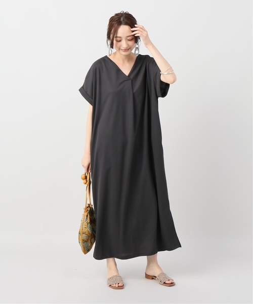 B.C STOCK（ベーセーストック）の「《追加》カットミラノスキッパーワンピース◆（ワンピース・レディース・ブラック/カーキ/キャメル・FREE）」の9枚目の写真