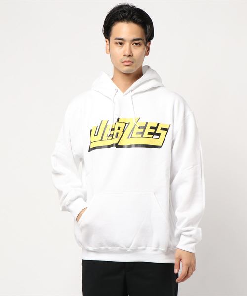 Revo.(レボ)の「【Revo.】JERZEES プルオーバーパーカー/YELLOW LOGO/メンズ(パーカー・メンズ・ホワイト/ブラック/グレー・M/L)」の2枚目の写真