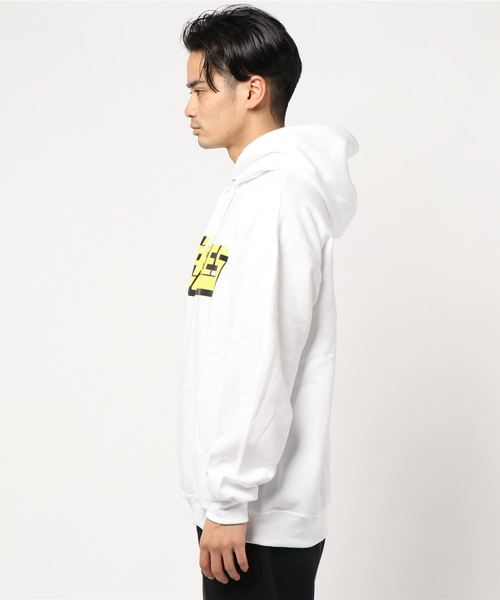 Revo.(レボ)の「【Revo.】JERZEES プルオーバーパーカー/YELLOW LOGO/メンズ(パーカー・メンズ・ホワイト/ブラック/グレー・M/L)」の4枚目の写真