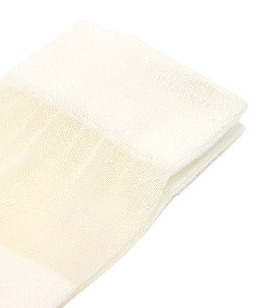 Ray BEAMS（レイビームス）の「Ray BEAMS / ウール シースルー ソックス（ソックス/靴下・レディース・ホワイト/レッド/ネイビー・ONE SIZE）」の4枚目の写真