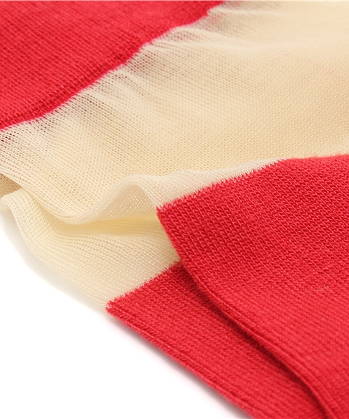 Ray BEAMS（レイビームス）の「Ray BEAMS / ウール シースルー ソックス（ソックス/靴下・レディース・ホワイト/レッド/ネイビー・ONE SIZE）」の7枚目の写真