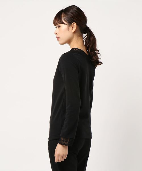 GeeRA(ジーラ)の「スカラップレース裏シャギープルオーバー(Tシャツ/カットソー・レディース・ブラック/ブラウン/オフホワイト・SMALL/X-LARGE/LARGE/MEDIUM)」の9枚目の写真