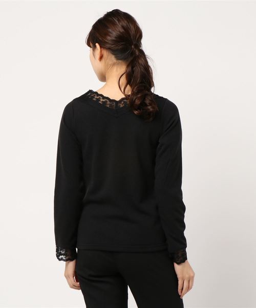 GeeRA(ジーラ)の「スカラップレース裏シャギープルオーバー(Tシャツ/カットソー・レディース・ブラック/ブラウン/オフホワイト・SMALL/X-LARGE/LARGE/MEDIUM)」の7枚目の写真
