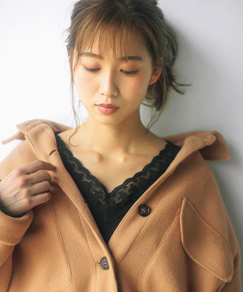 GeeRA(ジーラ)の「スカラップレース裏シャギープルオーバー(Tシャツ/カットソー・レディース・ブラック/ブラウン/オフホワイト・SMALL/X-LARGE/LARGE/MEDIUM)」の3枚目の写真