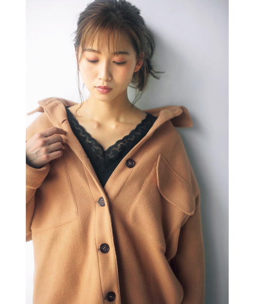 GeeRA(ジーラ)の「スカラップレース裏シャギープルオーバー(Tシャツ/カットソー・レディース・ブラック/ブラウン/オフホワイト・SMALL/X-LARGE/LARGE/MEDIUM)」の10枚目の写真