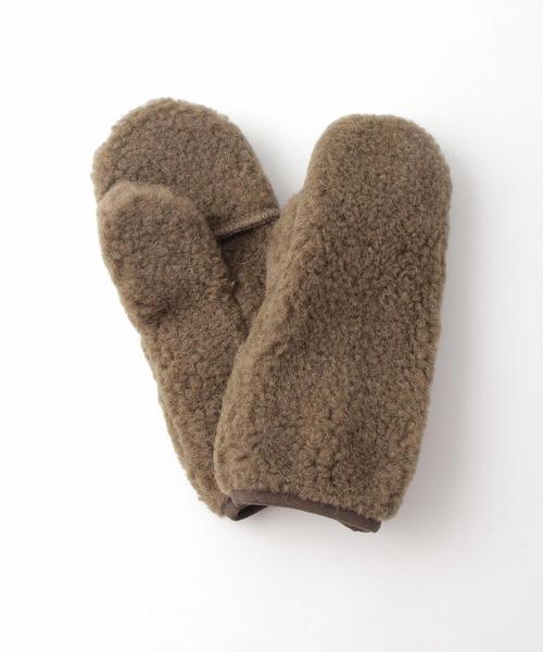 COLD BREAKER(コールドブレーカー)の「<COLD BREAKER>BOA MITTENS/ミトン(手袋・レディース・ライトグレー/ブラック/ブラウン・FREE)」の10枚目の写真