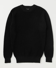 AZUL by moussy | WAFFLE STITCH CN KNIT/ワッフルステッチクルーネックニット(ニット/セーター)