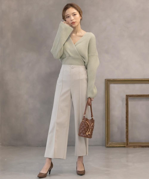 KOBE LETTUCE（コウベレタス）の「センタースリット起毛ロングパンツ（その他パンツ・レディース・ベージュ/ピンク/アイボリー・FREE）」の8枚目の写真