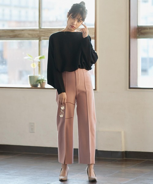 KOBE LETTUCE（コウベレタス）の「センタースリット起毛ロングパンツ（その他パンツ・レディース・ベージュ/ピンク/アイボリー・FREE）」の7枚目の写真