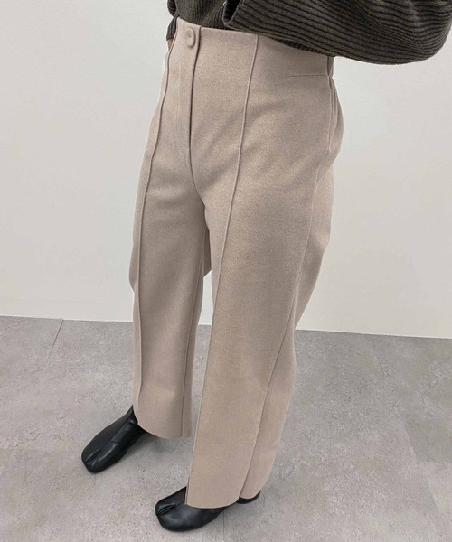 KOBE LETTUCE（コウベレタス）の「センタースリット起毛ロングパンツ（その他パンツ・レディース・ベージュ/ピンク/アイボリー・FREE）」の6枚目の写真