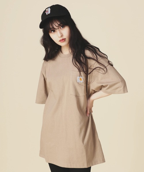 Carhartt(�J�[�n�[�g)��[Carhartt �J�[�n�[�g] �r�b�O�V���G�b�g �|�P�b�g�t�� T�V���c(T�V���c/�J�b�g�\�[)