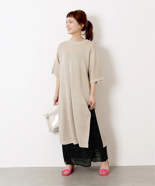 Spick & Span(スピックアンドスパン)の「フレンチ リネン スリットワンピース◆(ワンピース)」|ベージュ