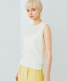 STUDIOUS（ステュディオス）の「【STUDIOUS】クリンプウォッシュノースリーブトップス（Tシャツ/カットソー）」