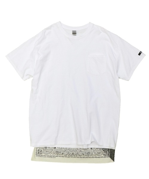 C.E.L.STORE(セルストア)の「RE CONSTRUCT/リコンストラクト BANDANA TAIL POCKET TEE(Tシャツ/カットソー)」|ホワイト系その他