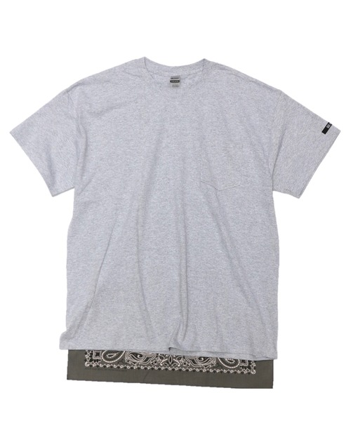 C.E.L.STORE(セルストア)の「RE CONSTRUCT/リコンストラクト BANDANA TAIL POCKET TEE(Tシャツ/カットソー)」|グレー