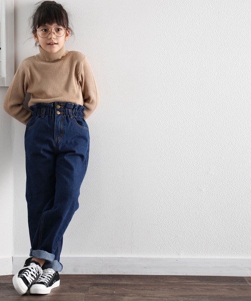 classicalelf（クラシカルエルフ）の「キッズ 袖シェルボタン付きタートルネックリブニット(長袖)（ニット/セーター・キッズ・ブラック/ベージュ/アイボリー/モカ・130/140/150）」の20枚目の写真