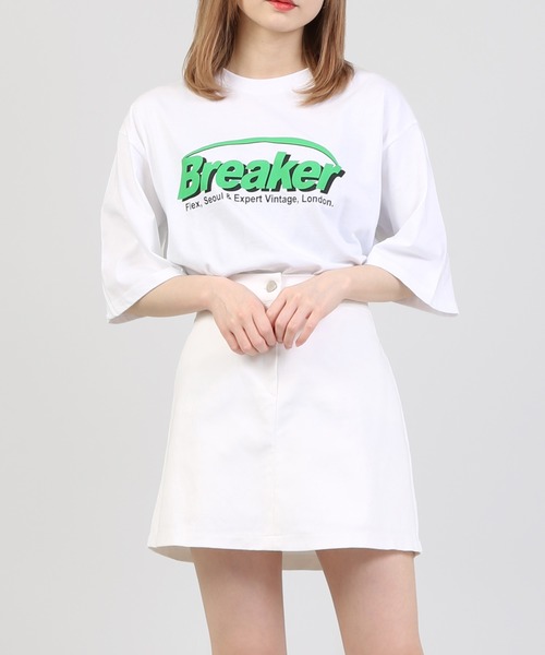 DING(ディング)の「DING/Breaker Tシャツ(Tシャツ/カットソー・レディース・グリーン/ホワイト/ブラック・FREE)」の2枚目の写真