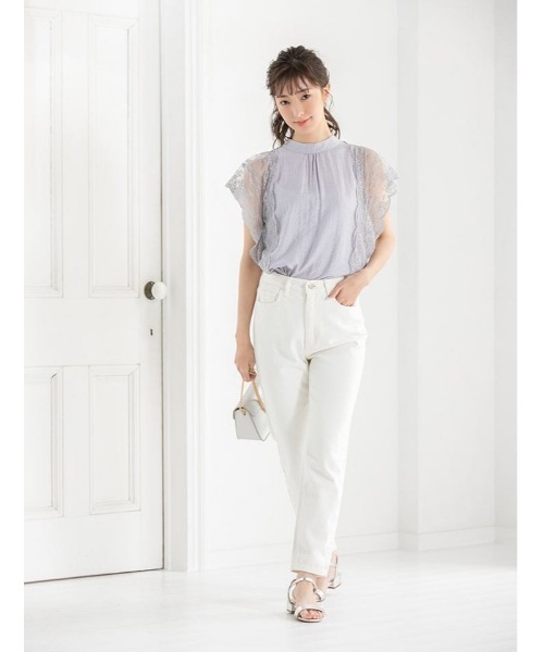 fifth（フィフス）の「スカラップレースブラウス（シャツ/ブラウス・レディース・ホワイト/ブラック/グレー・MEDIUM）」の10枚目の写真