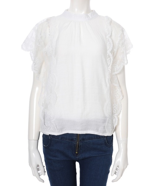 fifth（フィフス）の「スカラップレースブラウス（シャツ/ブラウス・レディース・ホワイト/ブラック/グレー・MEDIUM）」の8枚目の写真