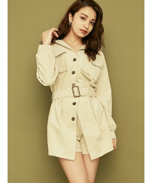 RESEXXY（リゼクシー）の「コーデュロイコンビネゾン（つなぎ/オールインワン・レディース・ブラウン/ベージュ/キャメル・FREE）」の2枚目の写真