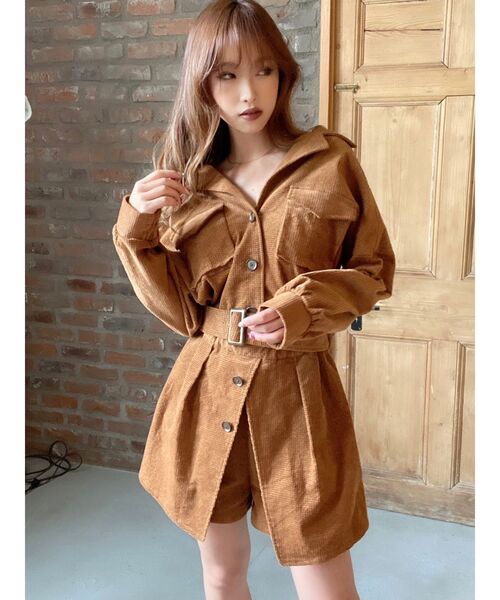 RESEXXY（リゼクシー）の「コーデュロイコンビネゾン（つなぎ/オールインワン・レディース・ブラウン/ベージュ/キャメル・FREE）」の11枚目の写真