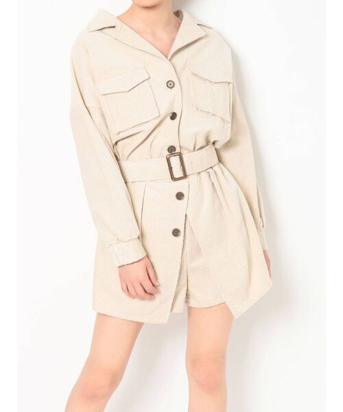 RESEXXY（リゼクシー）の「コーデュロイコンビネゾン（つなぎ/オールインワン・レディース・ブラウン/ベージュ/キャメル・FREE）」の12枚目の写真