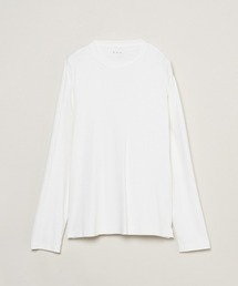 ブラッシュドリブ 長袖クルーネックTシャツ