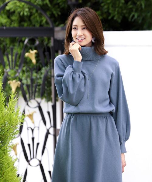 CHICWISH★ハイネックニットフレアワンピース☆ ハイネックニットワンピース | PIYORIY