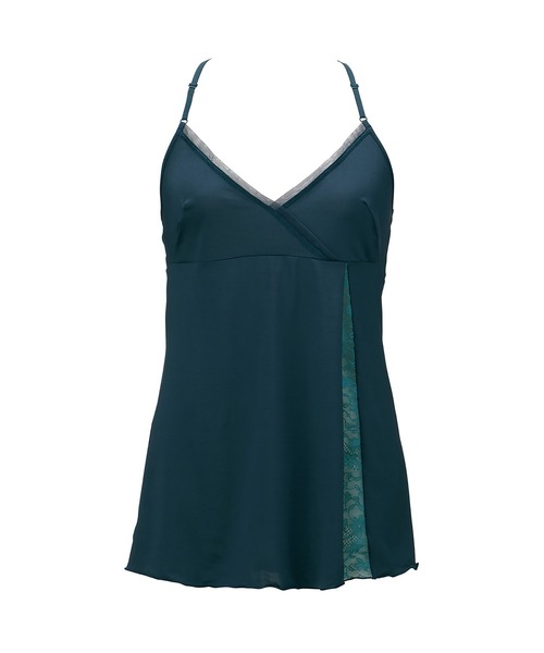 AMOSTYLE BY Triumph(アモスタイルバイトリンプ)の「70's デイジー ロングキャミソールAMST1291 CAMI JX(その他アンダーウェア/インナー・レディース・ピンク/グリーン・M/L)」の2枚目の写真